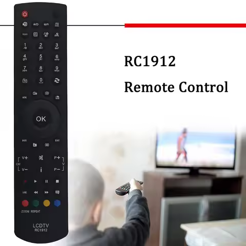 RC1912 Samrt TV Remote Control for Vestel Telefunken for Celcus DLED32167HD Toshiba Hitachi Teletech