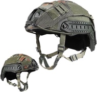 Adjustable Tactical Helmet with Helmet Cover PJ Type Tactical Multifunctional Protective NVG Mount f