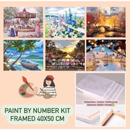 Cheapest!! Paint | Diy Paint By Number Framed (With Frame) Painting By Numbers Painting