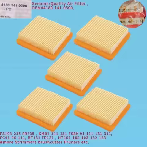 5 X FR235 AIR FILTER 4180-141-0300 FOR STIHL FS103 FS235 FC BT FR HT KM 89 91 96 101 102 103 111 131