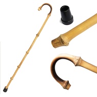 AMOCHO Bamboo Wood Walking Stick for Men and Women，80cm/31in, 85cm/33in, 90cm/35in，Walking Cane for 