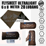 FLYSHEET TENDA 6X8 METER ULTRALIGHT WATERPROOF