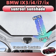 Bmw ix3/i4/i7/ix car Sunroof Sunshade curtain Electrostatic adsorption installation white black suns