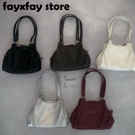 Korea ason Stray Bag Blogger Same Style 24FW Leather mini Motorcycle Shoulder Armpit Bag Large Capac