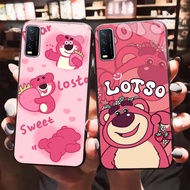 HW-9 Cute Strawberry Bear Glass Glass Casing for VIVO S1 Y50 Y20s Y30 Y20i V50 V15 Y20 Y03 Y29 Pro L