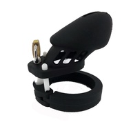 CB6000 CB6000S Black Silicone Male Chastity Device Penis Sleeve Chastity Cage with Lock 5 Penis Ring Sex   Products