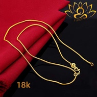 Ready Stock ทอง18k แท้อิตาลี สร้อยผู้หญิง ความยาว18นิ้ว ทองสร้อยคอทองแท้06 สร้อยคอครึ่งสลึง ทอง จี้ทองแท้ 1 กรัม ทองแท้หลุดจำนำ สร้อยคอแฟชั่นญ