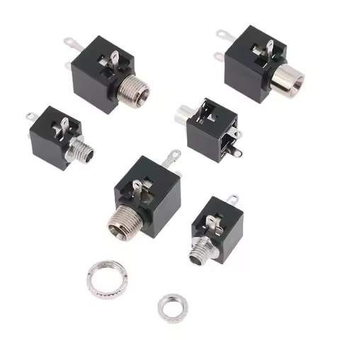 10PCS 2.5/3.5mm PJ301 Female Audio Connector 3 Pin DIP Headphone Jack Socket Mono Channel PJ-301M PJ