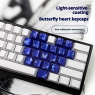 Transparent Glow Heart Butterfly Keycap Set-for 87/98/104/108 key mechanical keyboard modifications
