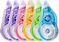 6 Pieces Mini Correction Roller Mouse Correction Tape Set with Protective Cap Stationery for Student