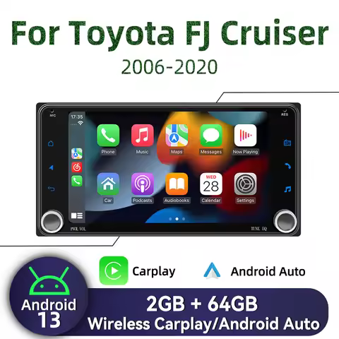 Wireless Carplay For Toyota FJ Cruiser 2006-2020 7" Autoradio Android Car Multimedia 2 Din Radio GPS