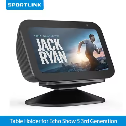 SPORTLINK Table Holder for Echo Show 5 3rd Generation 2023 Magnetic Stand Adjustable Tilt Angle Anti