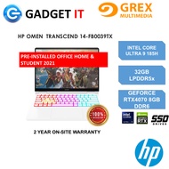 HP OMEN TRANSCEND 14-FB0039TX / 14-FB0042TX GAMING LAPTOP (U9 185H,32GB,1TB SSD,14" 2.8K OLED 120Hz,