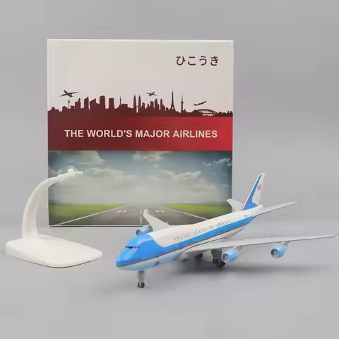 20cm B747 Air Force One Airline Model Plane 747 Die-casting Replica Alloy Metal Airplane Toys & Land