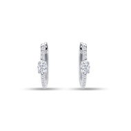 SK Jewellery Lume 14K White Gold Diamond Earrings