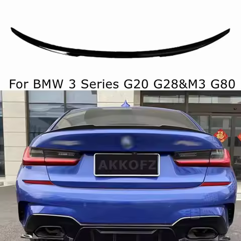 For BMW 3 Series G20 G28&M3 G80 M3 Style Rear Spoiler Trunk wing 2018-2023 ABS Glossy black