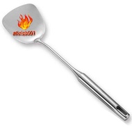 Wok Spatula Stainless Steel Wok Chuan with Hollow Handle Heat Resistant Wok Utensils Wok Turner