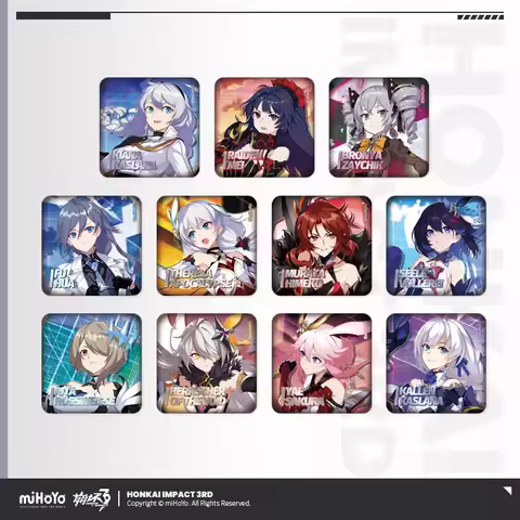 Honkai Impact 3rd Yae Sakura Bronya Kallen Fu Hua Mei Mihoyo Official Products CG Series Laser Badge