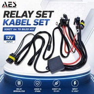 Limited Edition Aes H4 H11 12V Car Light Relay Cable Plug & Play Maximum Bright Stable Current | Rel