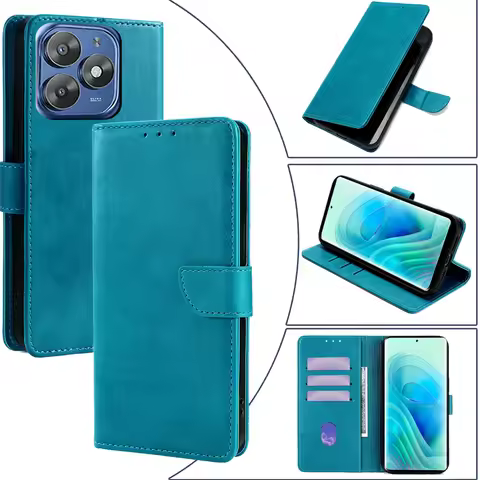 Business Leather Flip Phone Case for Itel S23 Plus Itel A70 4G Magnet Buckle Case for Itel S23 Cover