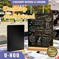 Creative Wooden Desktop Blackboard Mini Stall Display Board Erasable Message Tool