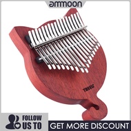 [ammoon]คาลิมบาเครื่องดนตรีTREELF TF-17CAT 17 Keys Kalimba Thumb Piano Finger Precussion (Cartoon Cat Shape)