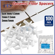 HS Tile Spacers 1mm 1.5mm 2mm 3mm Cross Tile Leveling System Ceramic Floor Spacers Nathan Tools