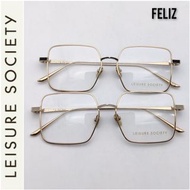 Leisure society square titanium 18k frame glasses 眼鏡