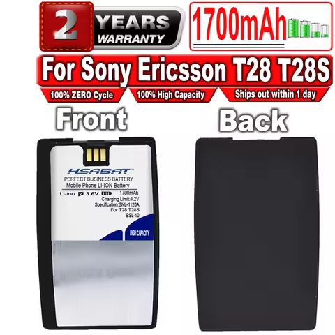 HSABAT 1700mAh BSL10 BSL-10 Battery for Sony Ericsson T28 T28S T28SC T29 T39 T520 T320 R520 R320 BUS