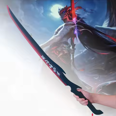 39in/100cm Yone Katana Anime LOL Ninja Sword League of Legends Cosplay Prop Knife Real Size Samurai 