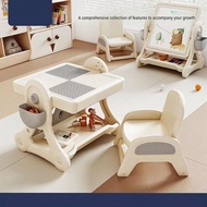 Children's multifunctional building block table, baby puzzle big particle building block meja permai
