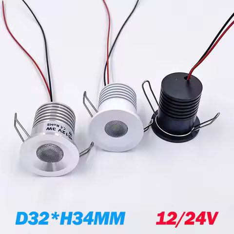 Dimmable 12V 24V Mini Led Spotlight 3W Outdoor Light Waterproof IP65 Home Hotel Sauna Waterproof Lig