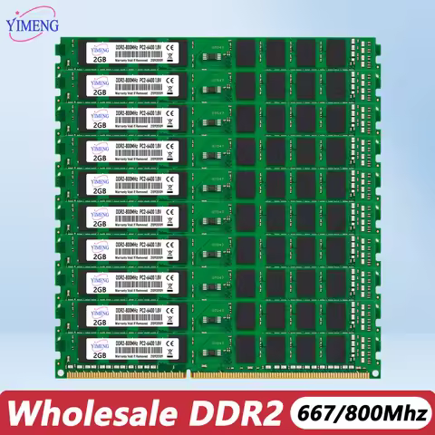 Wholesale DDR2 2GB 4GB Desktop Memories Ram DIMM PC2 667 800Mhz 1.8V 240Pin Computer 6400 5300 CL6 N