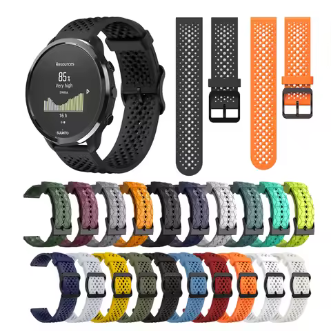 22mm Breathable Silicone Strap For SUUNTO 9 PEAK Pro/9 PEAK DLC/5 PEAK/VERTICAL Band SUUNTO RACE Bra
