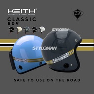 KEITH 809 ORIGINAL Helmet size 57cm Motorsikal MURAH Gaya Retro Topi Keledar