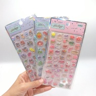 Kawaii Cute 3D Embossed Sticker - Colorful 3D Sticker for Diary Planner - 3D Journal Sticker