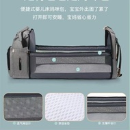 [SG Lucky Store][SG Stock]Mummy Bag Baby Bag Multifunctional Portable Stroller Bag with Folding Bed 