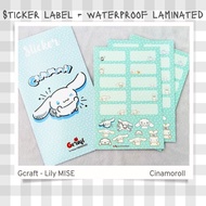Waterproof laminated label sticker - Laminate Name label sticker