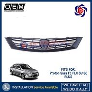 Proton Saga FL FLX SV SE PLUS Front Bumper Center Top Grill Grille Sarung Sarong With Chrome Garnish Complete