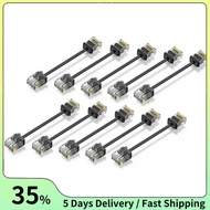 10Pack Cat6/Cat6a Slim RJ45 UTP Network Cord 10Gbps Cat 6 Patch Cable for Patch Panel to Switch Flex