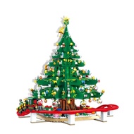 Compatible with LEGO Cổ phiếu 66033 Sách mô hình Moc khối cây nhà xe lửa gạch với trẻ em ánh sáng đồ