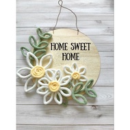 [SG] Wooden Home Sweet Home Knitted Wire Hangings|Wall Hangings