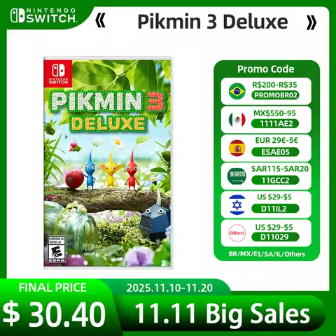 Pikmin 3 Deluxe Nintendo Switch Game Deals 100% Official Physical Game Card Strategy Genre for Ninte