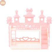 RICHTRY 16CM Doll Mini Princess Bed Simulation Bunk Bed With Ladder Dollhouse Furniture Toy Doll House Decor Accessories PH
