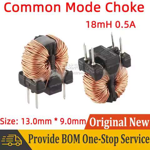 2pcs CV005180SF3 Vertical Toroid Magnetic Ring Common Mode Inductor Wire Wind Wound Coil 18mH 0.5A S