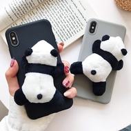 Apple iPhone XS XR XS iPhone 11 12 13 14 15 Pro Max X 8 7 6s 6 Plus 6g 7g 6p 7p Phone Case Cartoon Panda Stand Soft Back Cover