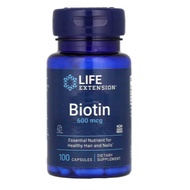 Life Extension, Biotin, 600 mcg, 100 Capsules | Life Extension, BioActive, Folate & Vitamin B12, 90 