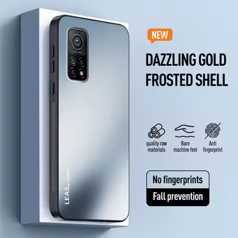 Case for Xiaomi Mi 10T Pro 5G Xiomi AG Frosted Dazzling Gold Silicone Hard Shockproof Phone Cover Xi