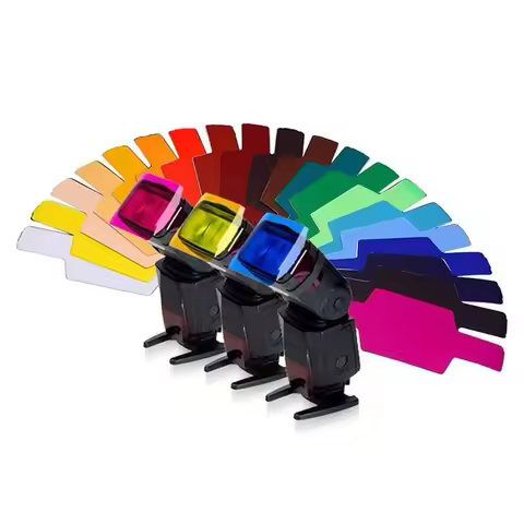 20pcs Flash Speedlite Color Gels Filters for Canon Yongnuo DSLR Camera