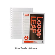 BINDER PAPER REFILL BINDER NOTE LOOSE LEAF A4 100 LINES TOYO 30 HOLES